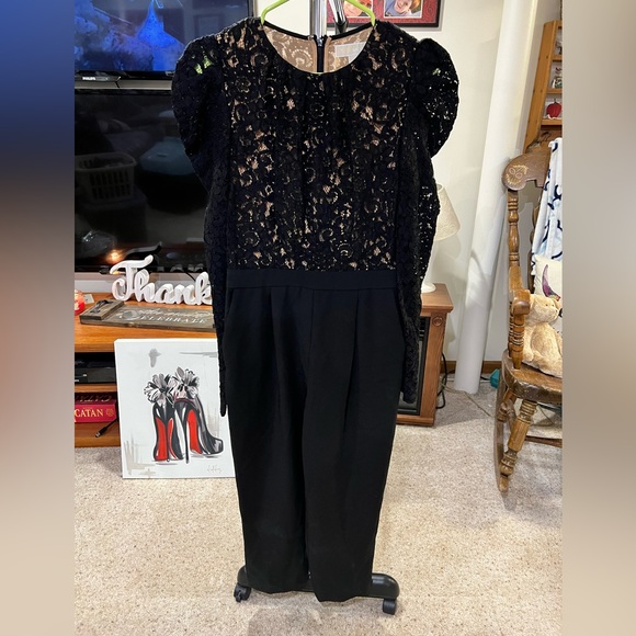 MICHAEL Michael Kors Pants - MICHAEL Michael Kors Black Lace Jumpsuit